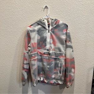 Members Only Windbreaker Camouflage Red White Black Size M
